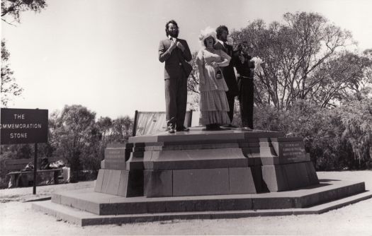 Canberra is named - Jigsaw Players at the Commencement Stone re enacting the naming of Canberra.