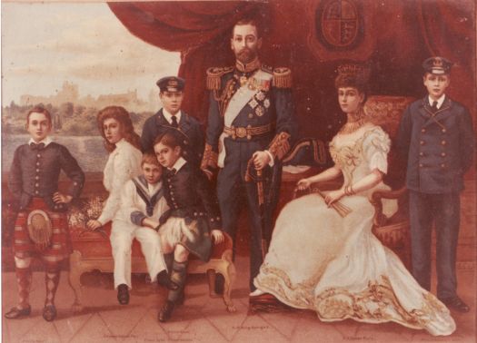 Reproduction of painting of Royal family