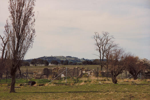 View from the west of The Valley ruins in Gungahlin