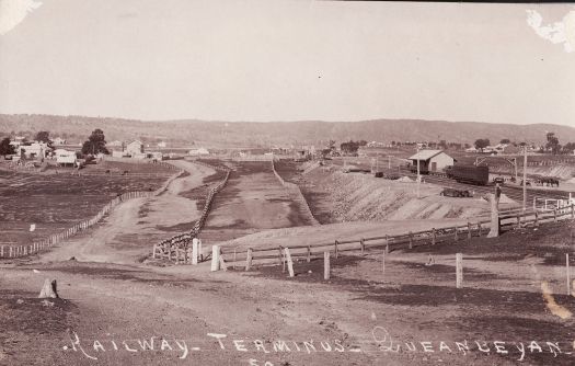 Queanbeyan railway terminus showing a carriage on the siding