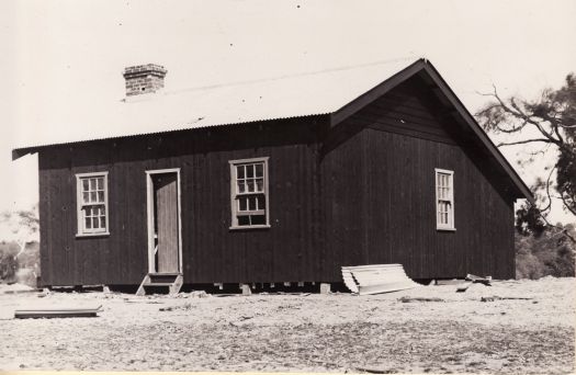 Front view of portable cottage at Acton