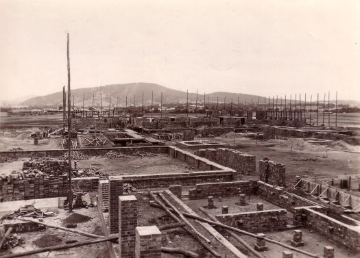 Old Parliament House under construction showing the foundations