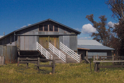 View of exterior of the Tuggeranong Shearing Shed from the north