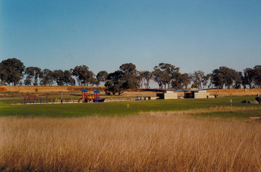 Yerrabi District Park showing Gundaroo Drive construction in the background.
