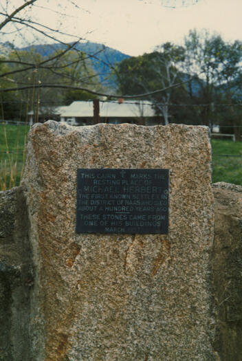 Memorial cairn marking the resting place of Michael Herbert.