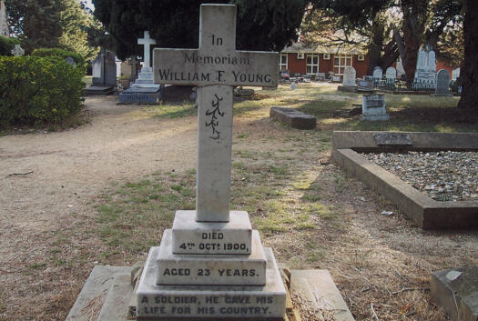 Grave of William Young at St. John's Churchyard, Reid
