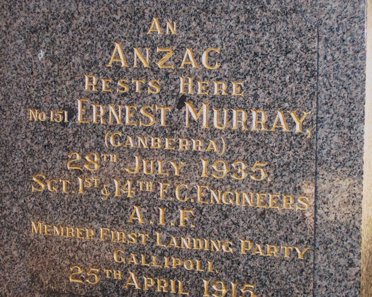 Ernest Murray's headstone