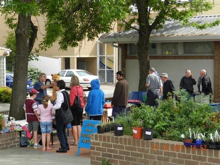 CDHS fete in Curtin 21 October 2011. Colour photograph.