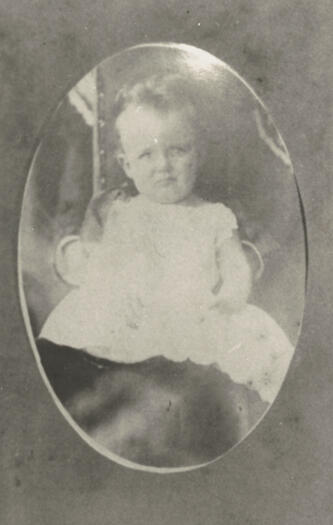 Studio portrait of John Walter Noonan born 15 July 1878 and died shortly after.