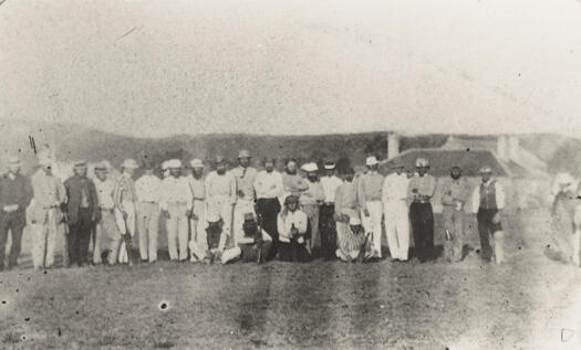 Cricket team possibly Aboriginal